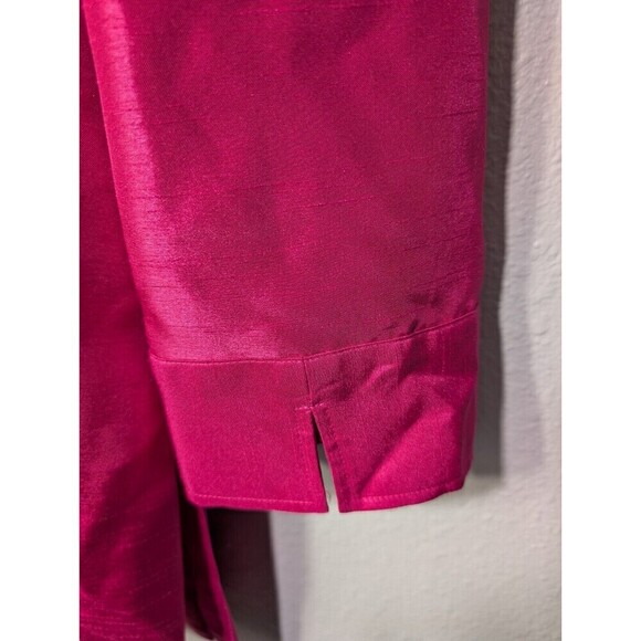 Chico’s Bracelet Sleeve Hot Pink Topper Jacket Tunic Smock Jacket sz 12 14 113 - Picture 9 of 13